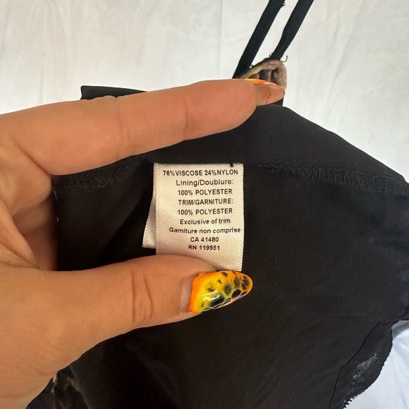 Gentle fawn black floral slip dress size large NWT - Picture 3 of 7